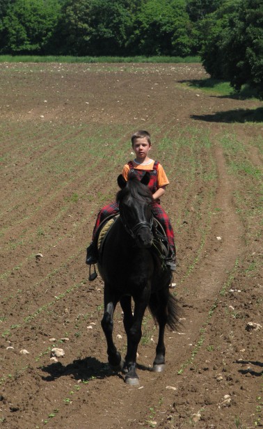 езда  | on horseback